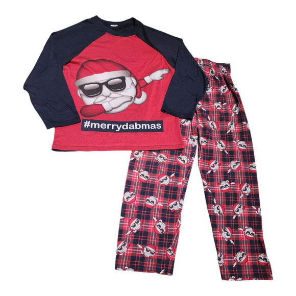 Children's Place "#merrydabmas" 2pc Pajama Set 7/8 - Picture 1 of 6